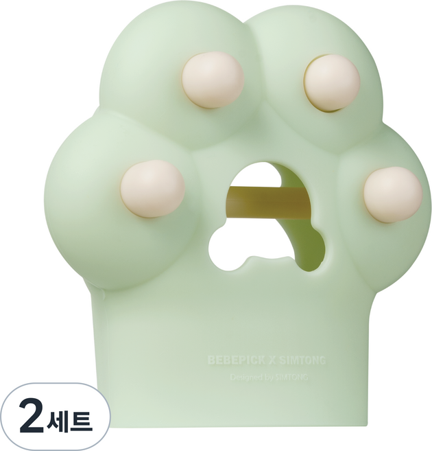 심통 단품 글러브치발기 2세대 동물시리즈 보관케이스포함, 치발기본품+단품케이스, 공룡발바닥, 2세트