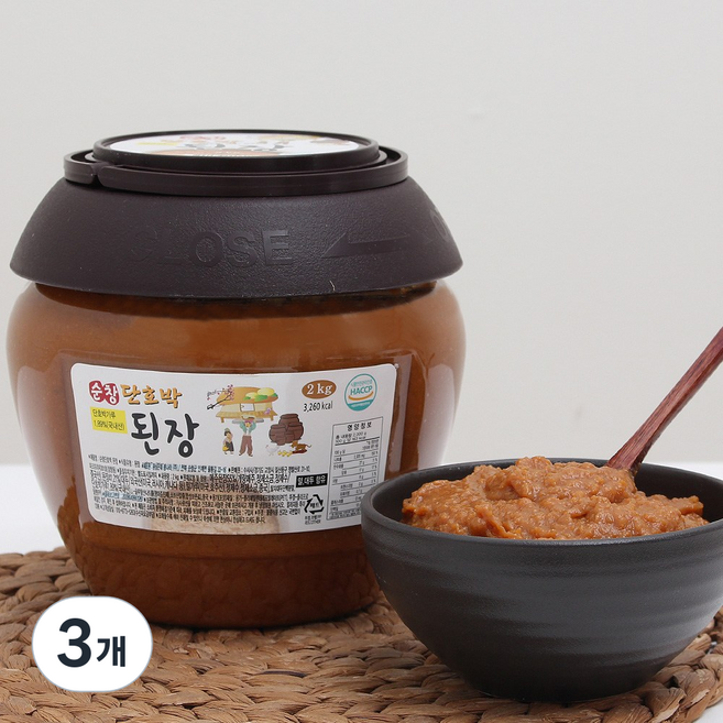금독대 순창 단호박 된장, 3개, 2kg