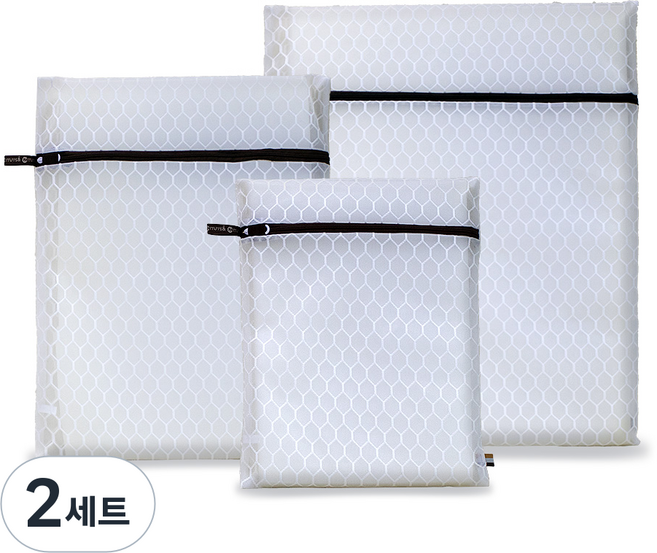문스앤 항균 무형광 벌집 세탁망 사각망 3종세트, 사각3종_브라운, 2세트