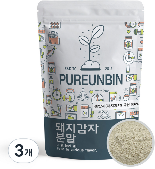 푸른빈 돼지감자 분말, 3개, 500g
