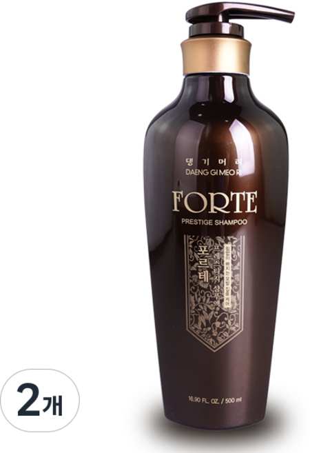댕기머리 포르테프레스티지 한방탈모 샴푸, 2개, 500ml
