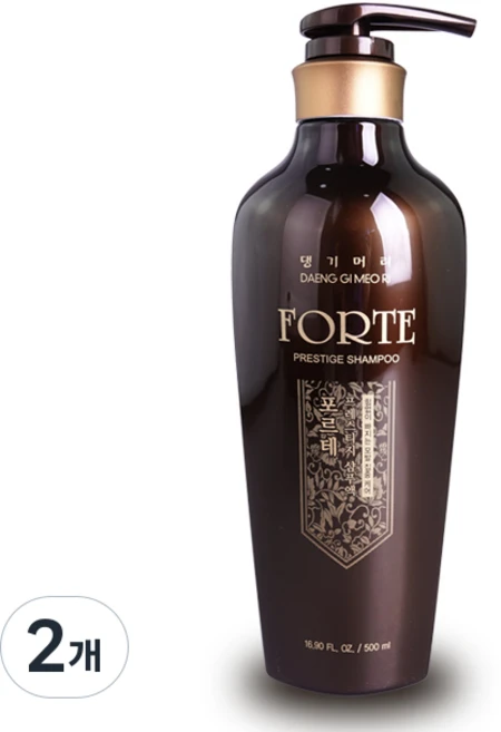 댕기머리 포르테프레스티지 한방탈모 샴푸, 2개, 500ml - 쿠팡