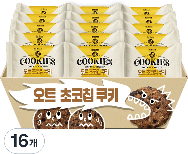 스낵큐 노브랜드 과자, 16개, 오트초코칩쿠키