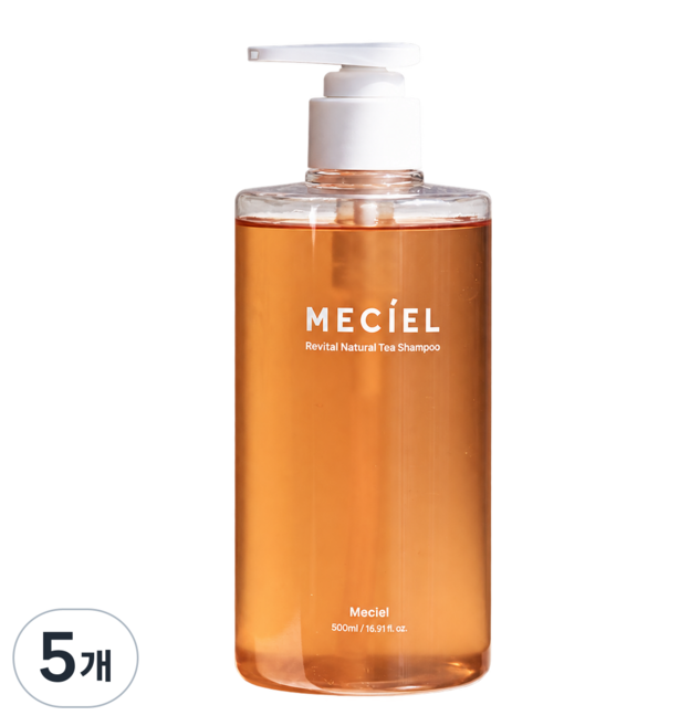 메시엘 볼륨 단백질 샴푸 손상모 논실리콘, 5개, 500ml