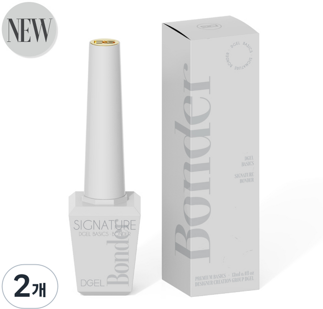 DG 시그니처 네일 본더, 투명, 2개, 12ml