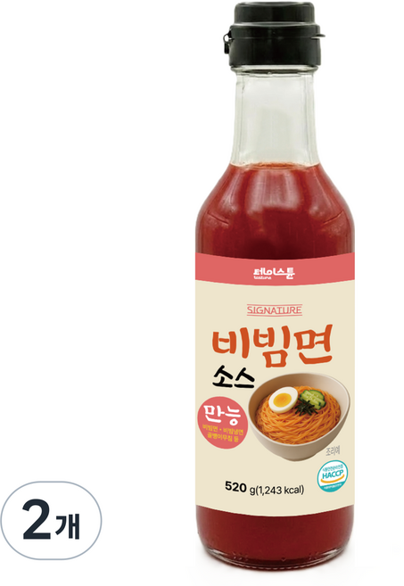 테이스튠 시그니처 만능 비빔면소스, 2개, 520g