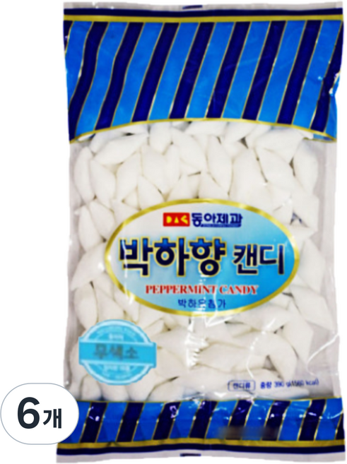 동아제과 박하향캔디 (가위박하), 350g, 6개