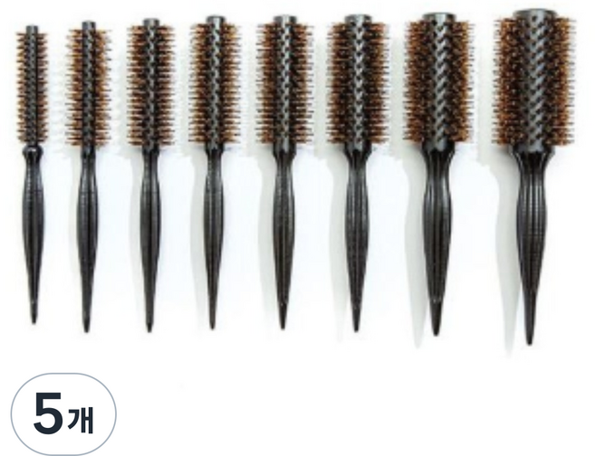 다주자 골드 포킹 볼륨 스타일링 라운드 롤빗 전문가용 빗, 5개, 3호