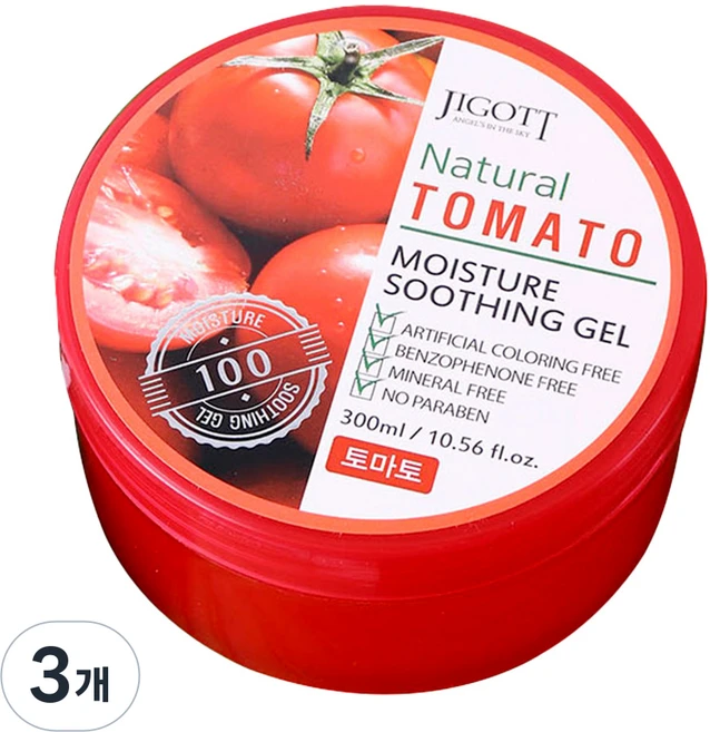 지고트 네츄럴 토마토 모이스처 수딩젤, 300ml, 3개 - 쿠팡