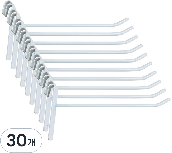 철망용 실걸이 휀스망 후크 진열대 상품걸이, 30개, 15cm 화이트