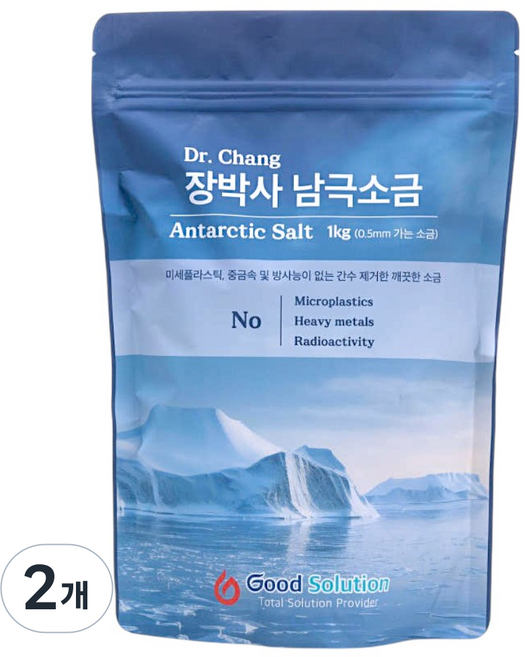 장박사 남극소금 천일염 간수뺀 가는소금, 2개, 1kg