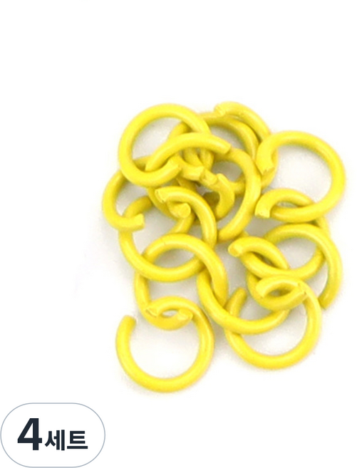 미니칼라오링 외경8mm 연결고리, 200개, 옐로우