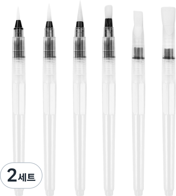 니드잇템 워터브러쉬 6종 세트, 2세트