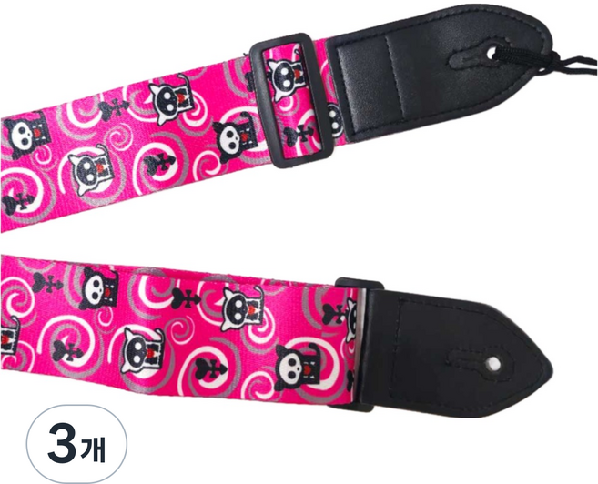 컬러 기타스트랩 기타멜빵 모든기타용 어깨끈 6가지 타입 중 택1, 3개