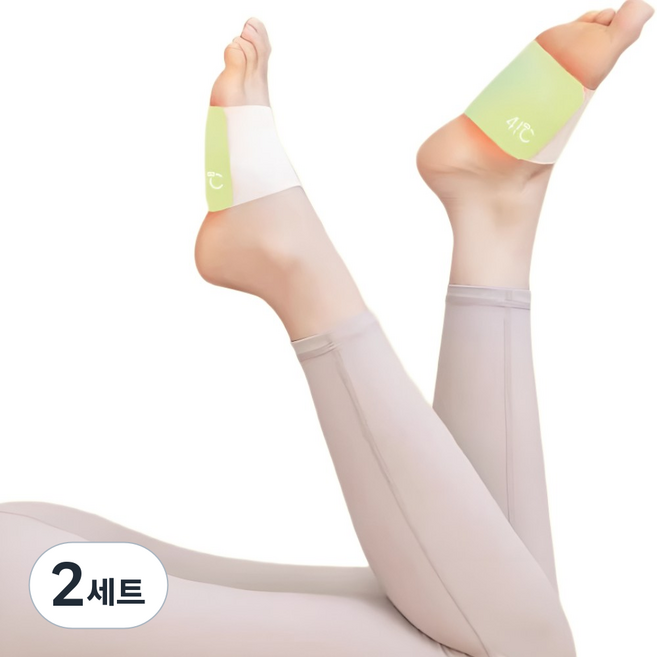힐링스팀 발핫팩 온열찜질 손발워머 휴대용 발케어 온열밴드 (개별포장), 2세트