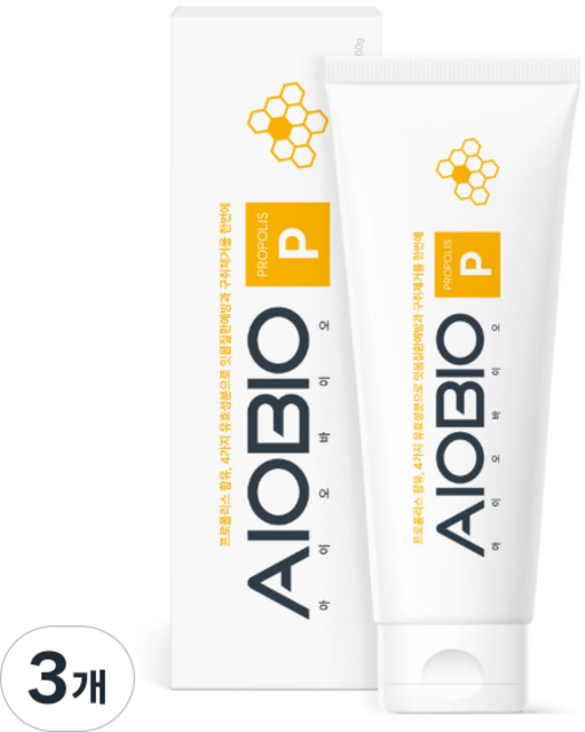 아이오바이오 p 프로폴리스 잇몸치약, 100g, 3개