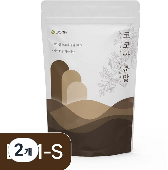 산들약초 무가당 100% 코코아파우더 코코아가루 네덜란드산, 1kg, 1개입, 2개