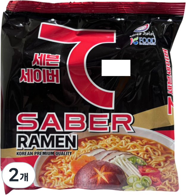 7세이버 라면 할랄 7SABER HALAL RAMEN, 2개