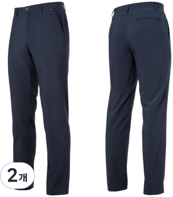 지벤 여름 작업복 바지 최신상품 여름바지 시원한 바지 허리밴드 스트레치 가벼운 바지 멜란지 스트라이프 패턴 팬츠 성원안전, DARK NAVY, 2개