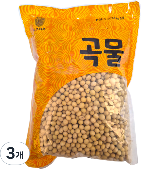 군자농협 국산 백태, 3개, 1kg