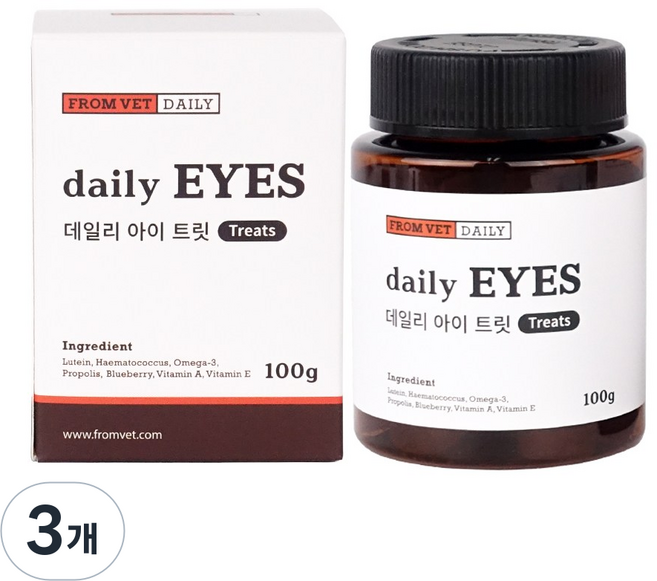 프롬벳 강아지 데일리 영양제, 3개, 눈물개선/눈건강, 60정