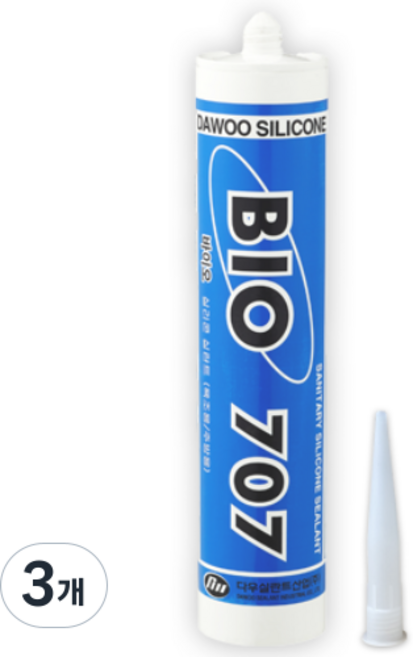 에스테크 욕실용+주방용 바이오 BIO 707s 실리콘(노즐포함) 백색, 3개