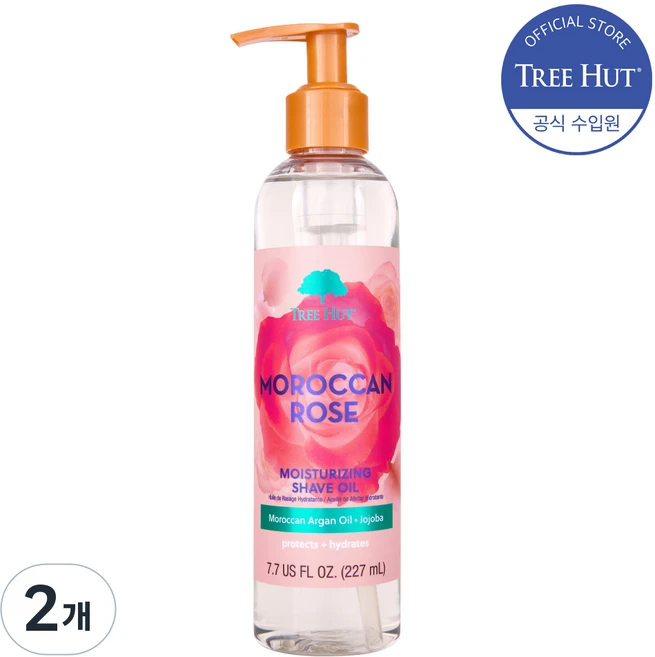트리헛 모이스처라이징 바디 쉐이브오일 모로칸로즈, 2개, 227ml - 쿠팡
