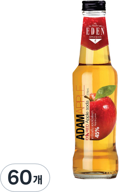 에덴 아담 홍사과 스파클링, 60개, 275ml