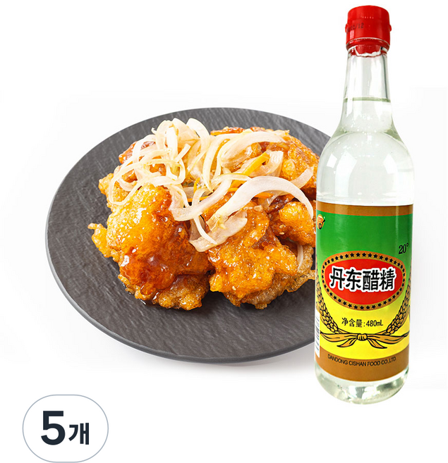 (배터짐) 뉴정시파이 단동식초 딴뚱식초 중국식초20%, 480ml, 5개