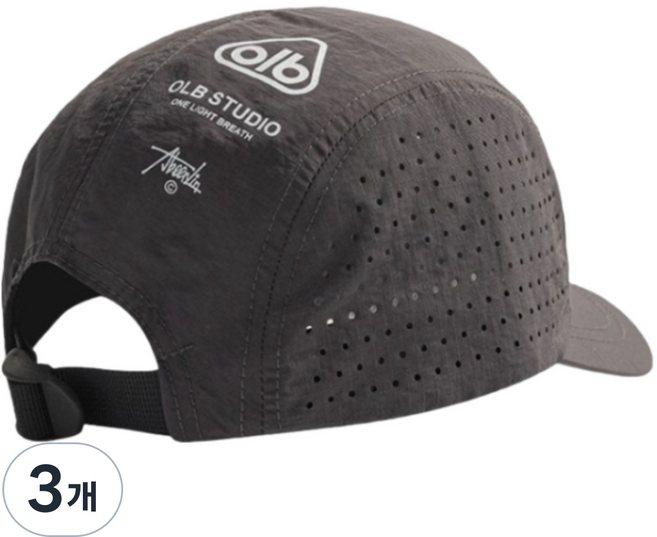OLB 숏챙 러닝 런닝 등산 캠핑 스포츠 마라톤 모자, 진회색, 3개