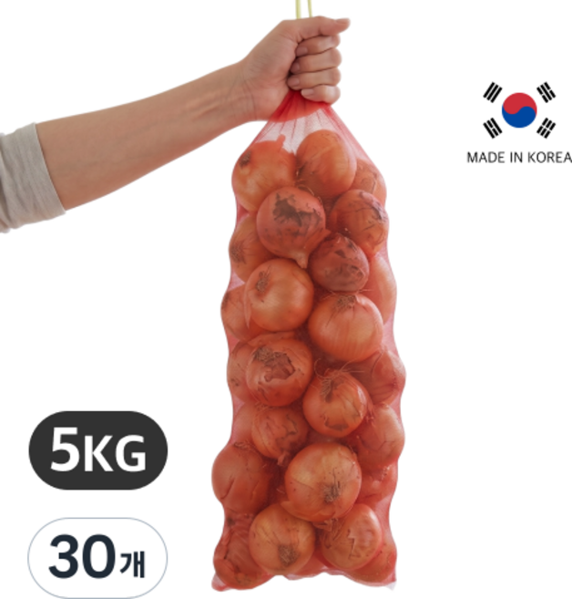 다온홈 국내산 다용도 농수산망 양파망, 30개, 적색