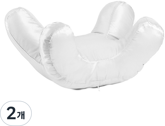 모노랩 눈주름 방지 베개 얼굴 눈밑 자국 압박 경추 옆잠 수면 뒤척임, 화이트, 2개