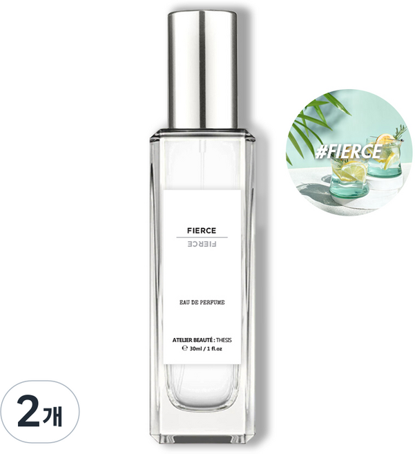 떼시스 피어스 산뜻한 청량 프레시 아쿠아틱 우디 니치 향수 오드퍼퓸, 2개, 50ml