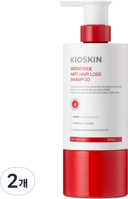 미녹시딜 맥주효모 탈모완화기능성 샴푸 두피케어 무실리콘 저자극 민감두피 NO설페이트 임상확인, 2개, 500ml - 쿠팡