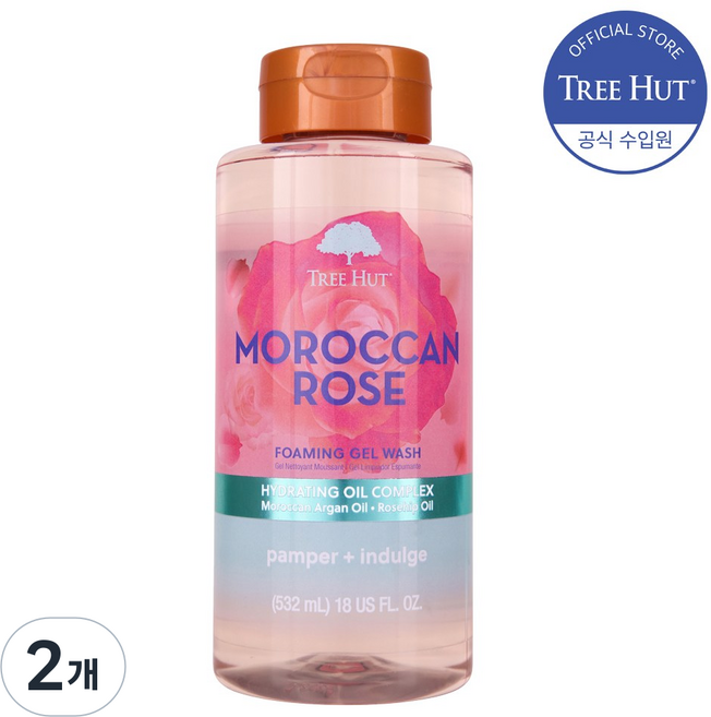 트리헛 포밍 젤 바디워시 모로칸로즈, 532ml, 2개