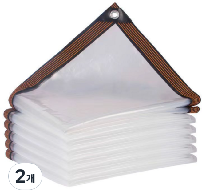 투명 방수 비닐 방풍 방한 천막 지붕 창문 옥상 마당, 2개, 2*3m