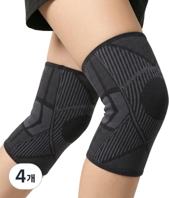 일감생활 고탄력 논슬립 무릎 보호대, 4개