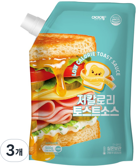 아이엠소스 저칼로리토스트소스 32kcal, 500g, 3개