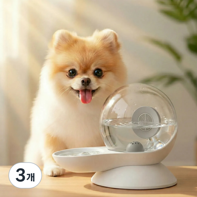 라이프온 물걱정끝 집사출근템 자동급수기, 3개, 코지그레이