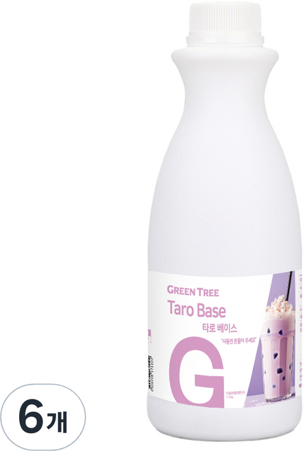 그린트리 타로 밀크티베이스, 6개, 1개입, 1.2kg, 1.2kg
