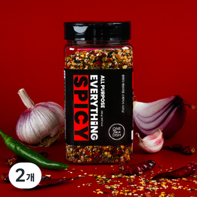 원파디 에브리띵 스파이시 시즈닝 | 에브리띵 베이글 시즈닝 매운맛, 2개, 240g