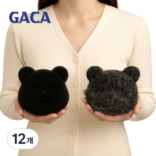 GACA 반려동물 털 제거 세탁볼 4개, 12개