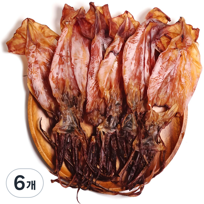 [더주] 못생겨도 맛있다! 쫄쫄이오징어 특대사이즈 3-6미 ( 내외), 240g, 6개