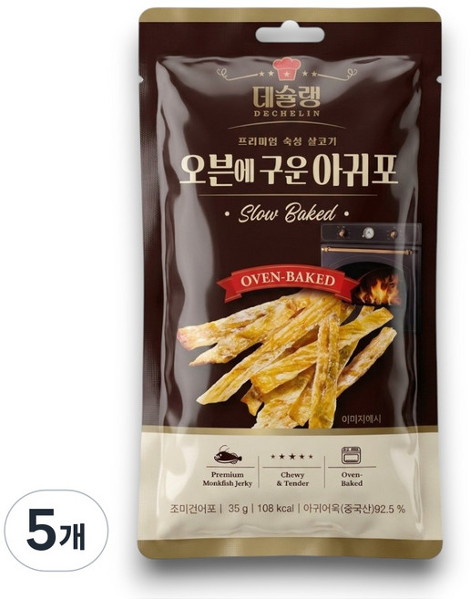 데슐랭 오븐에 구운 아귀포 스틱형, 5개, 35g