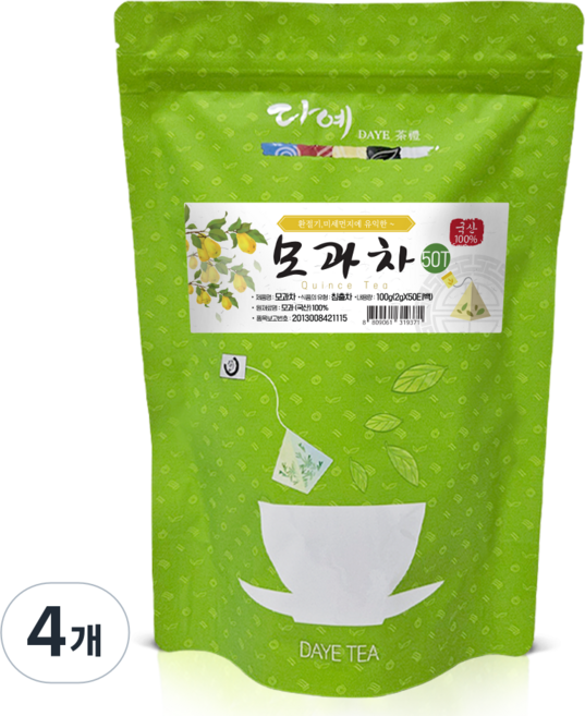 다예 모과차 삼각티백, 2g, 50개입, 4개