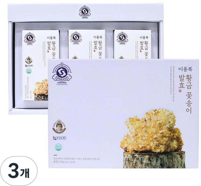 이용복 황금 꽃송이 발효 120g, 3개