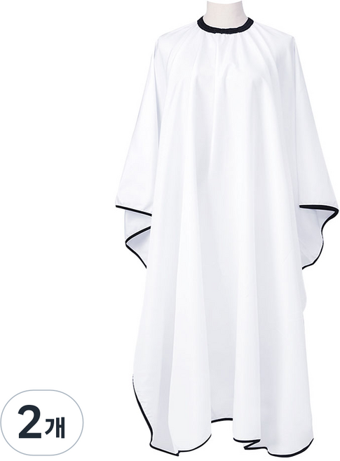 Free Walks 미용 커트보 고급 컷트보 화이트, 2개