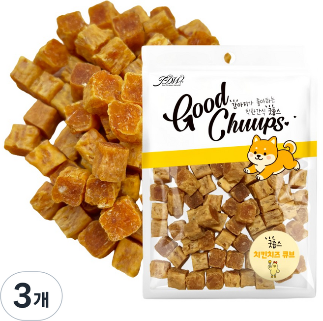 굿츕스 고구마 치즈치킨 토핑, 큐브, 180g, 3개