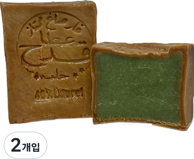 퓨림 시리아 알레포비누 비건 올리브비누_월계수 함량, 190g, 2개입