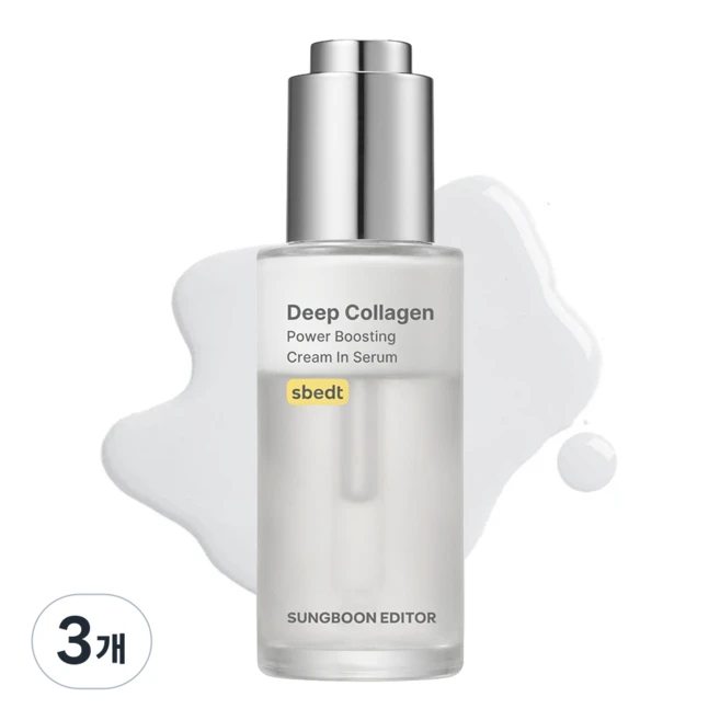 성분에디터 초저분자 딥콜라겐 파워부스팅 크림 인 세럼, 3개, 30ml - 쿠팡